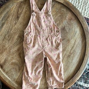 WILD WAWA dusty pink floral overalls